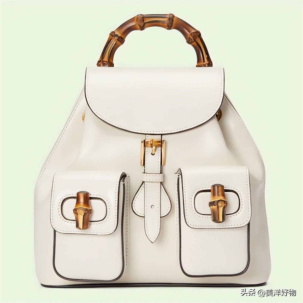 gucci竹节包老花mini,gucci新款老花竹节包背法