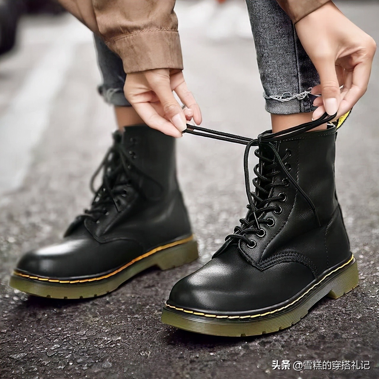 什么颜色的马丁靴百搭洋气,马丁靴豆腐裤绝美冬天就该这么穿