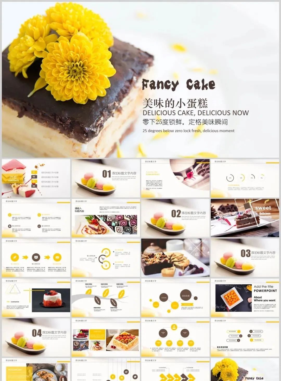 甜品食品ppt模板,甜品ppt模板教程