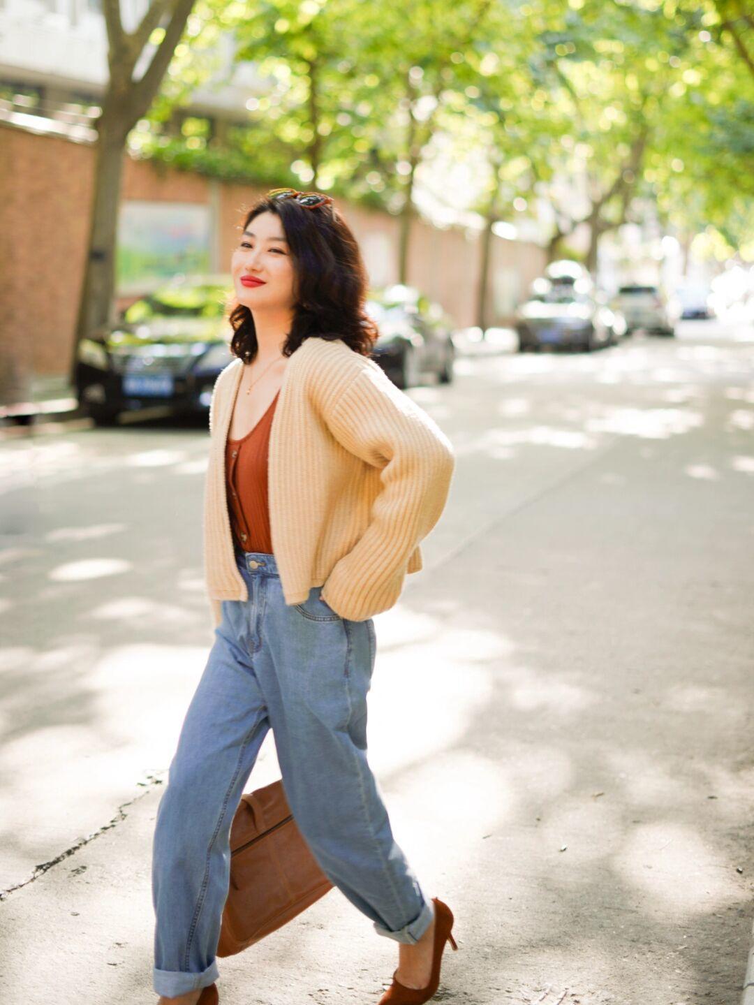 针织开衫牛仔裤套装,针织开衫搭配牛仔裤什么风格