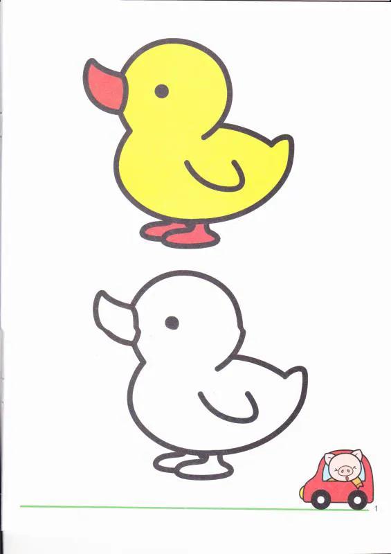 小班简笔画涂色,小班涂色素材怎么打印