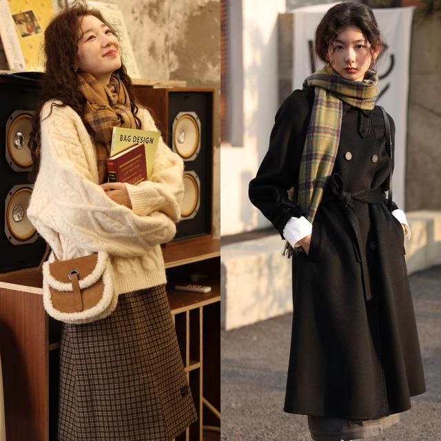 潮流搭配不会烂大街的围巾系法,围巾这样穿显得时尚有气质