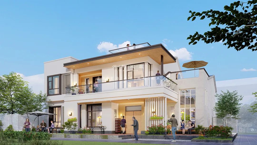 北京简约小别墅二层,北京现代简约轻奢二层别墅