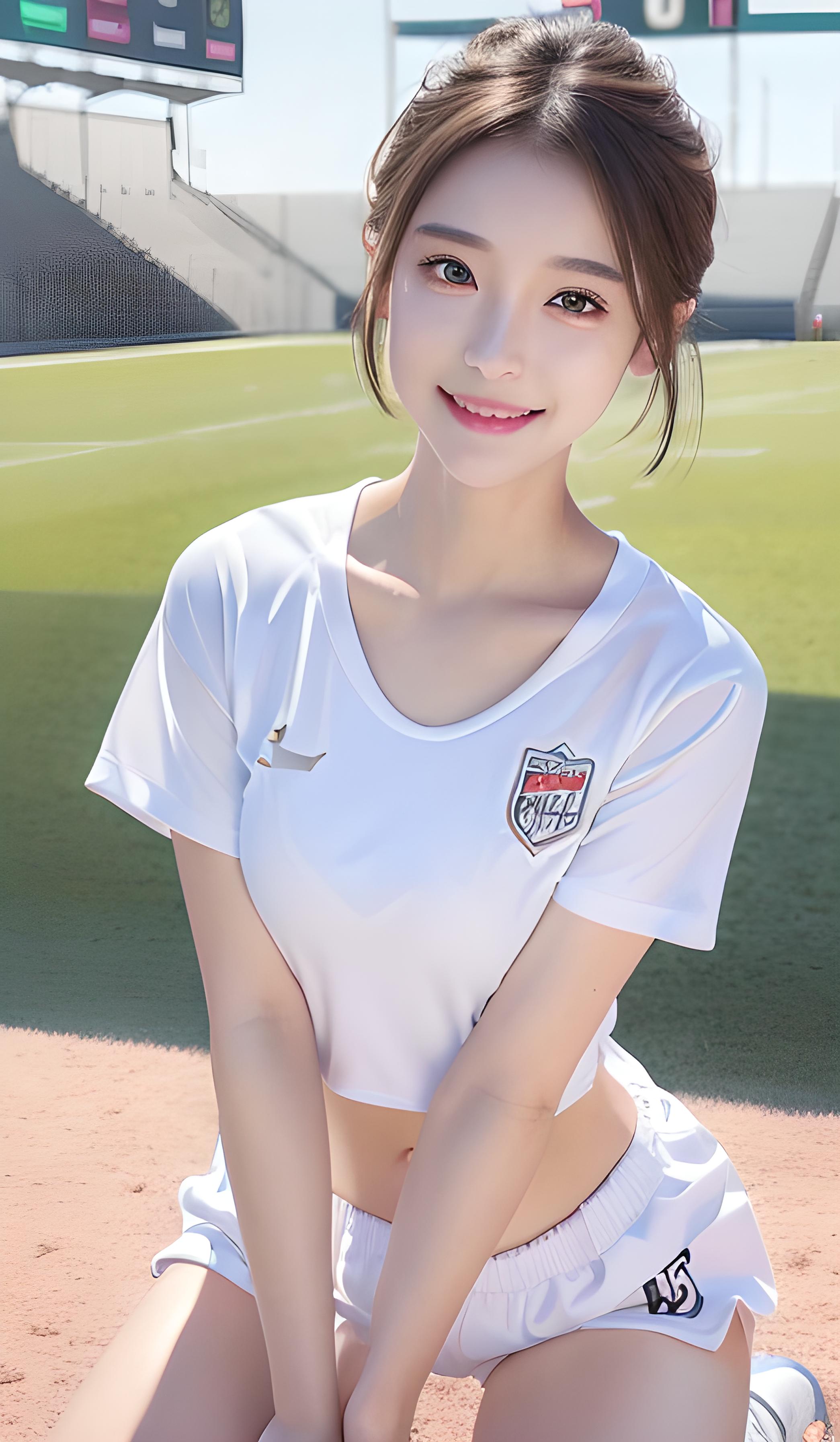 性感足球宝贝美女写真，热血青春的绽放