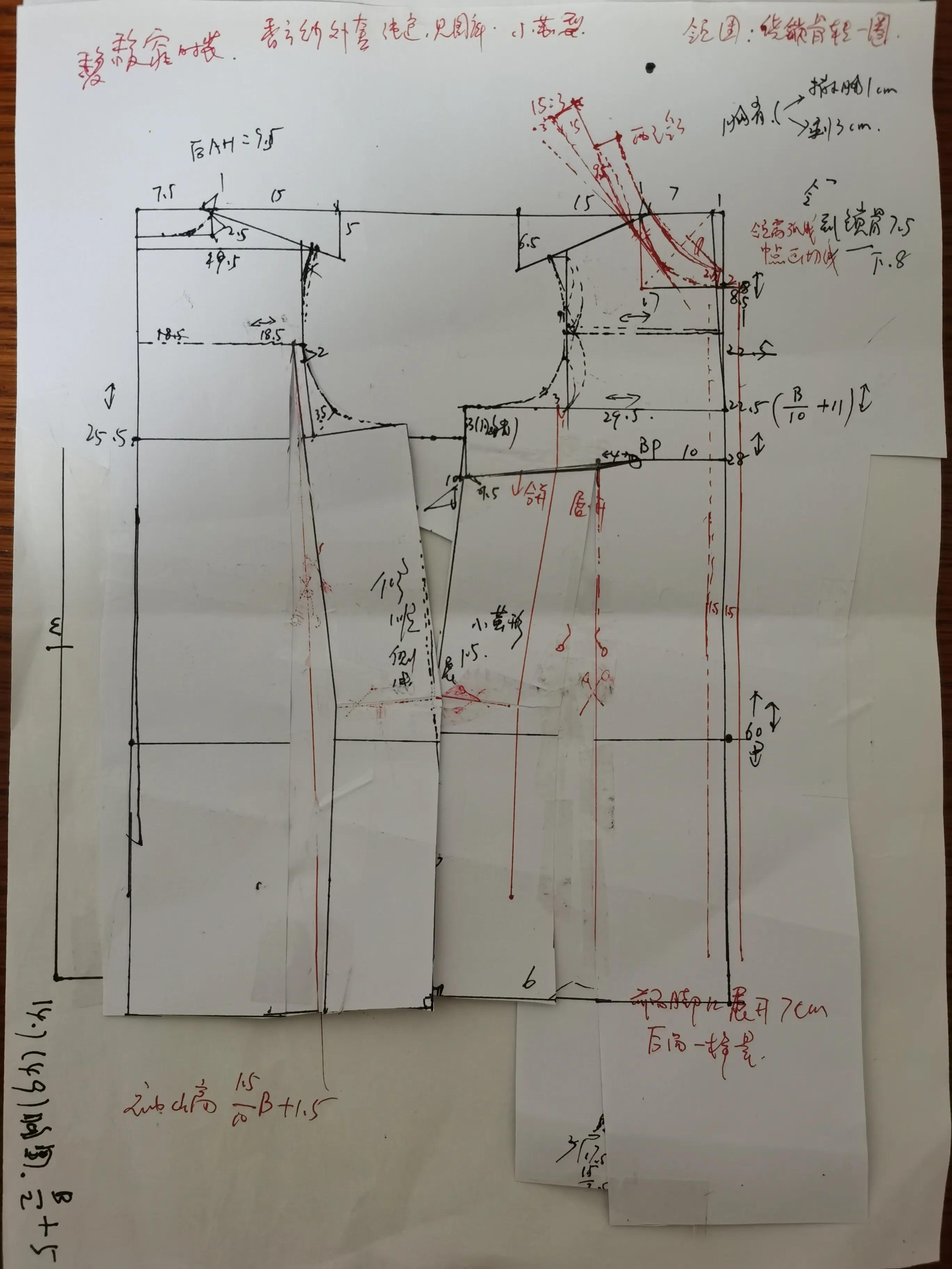 服装打版怎样找肩点和袖笼,女装衣身平衡打版技巧