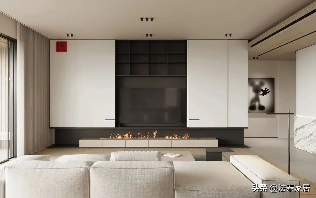 客厅墙柜与展示柜一体化,门墙柜一体化解决方案