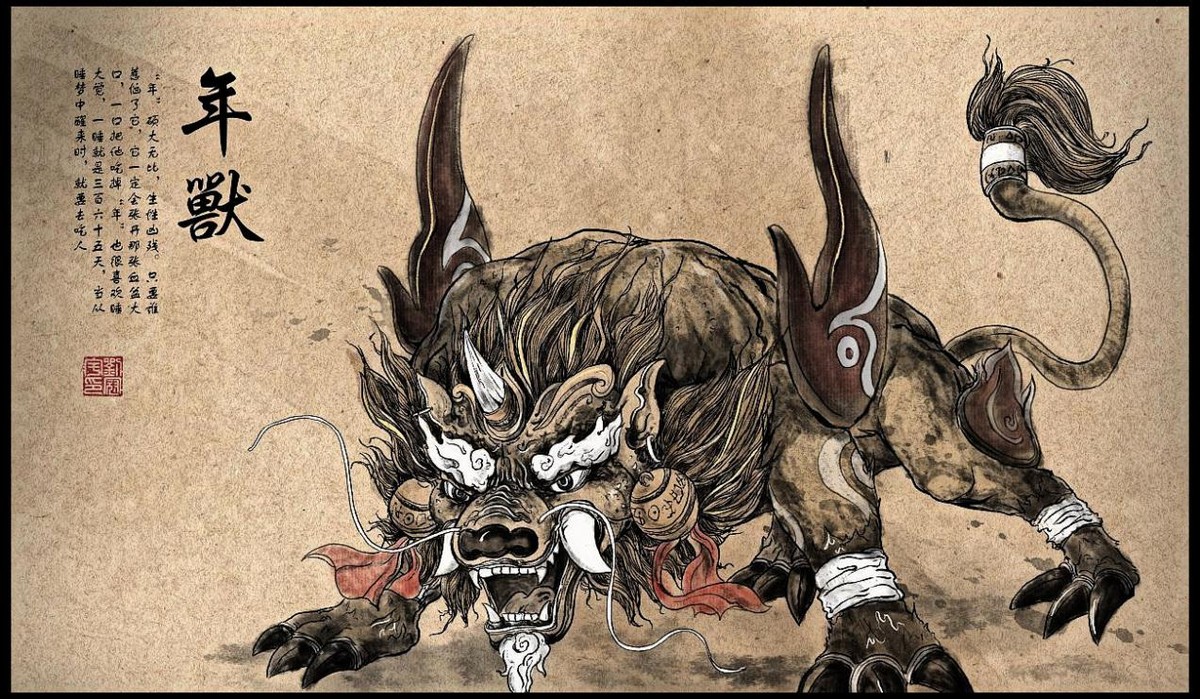 除夕传说故事,年和除夕的故事