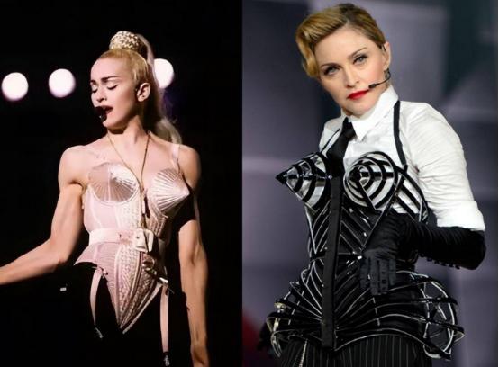 麦当娜戴粉色墨镜亮相,麦当娜穿粉色裙