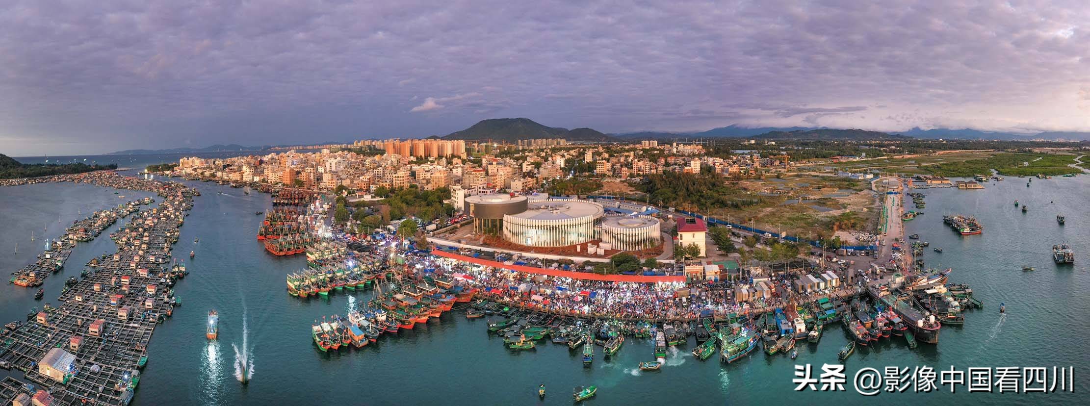 海南陵水新村疍家渔港,海南陵水水产市场