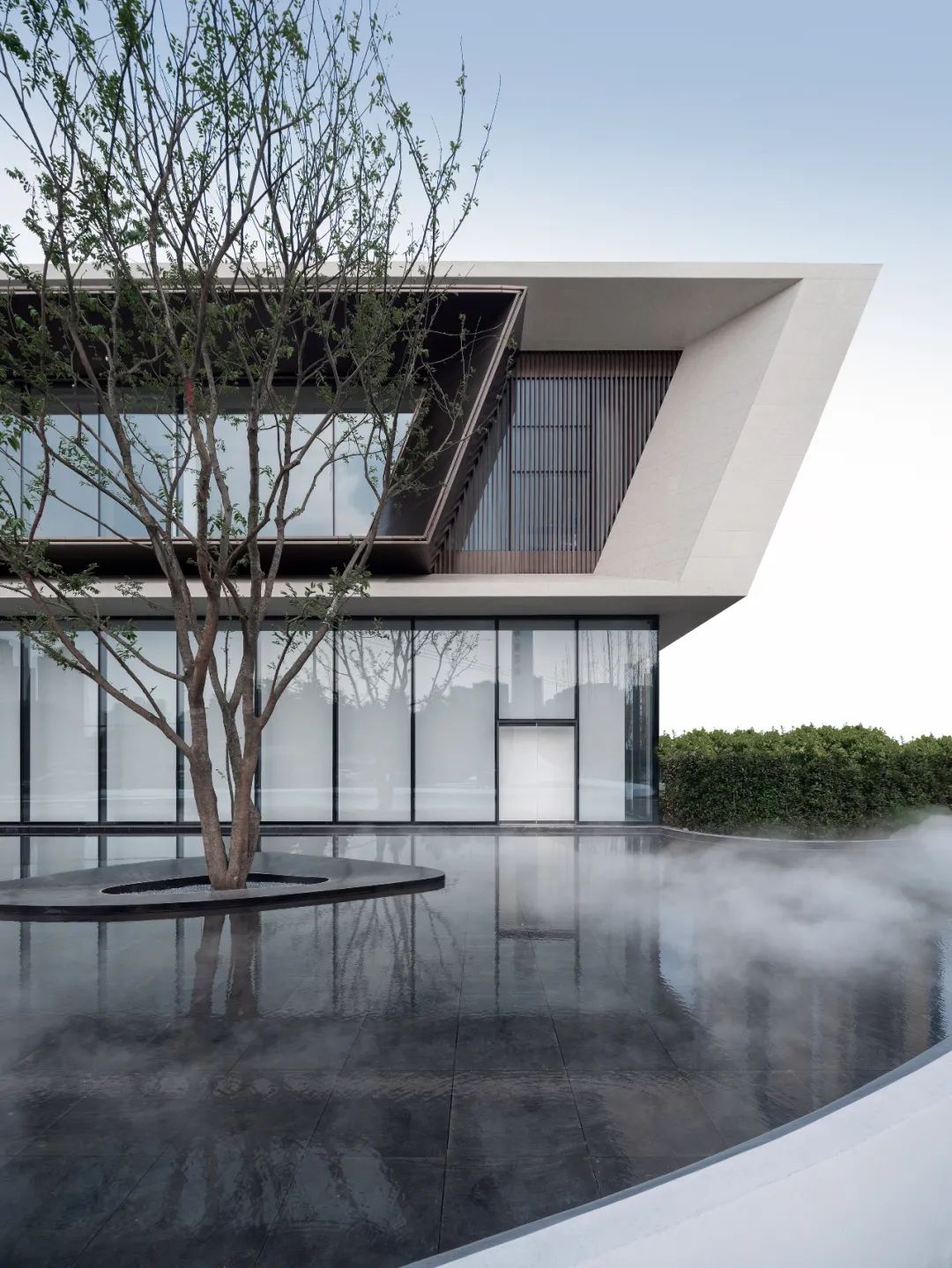 斜切转角楼梯立面施工图,建筑立面效果设计处理手法