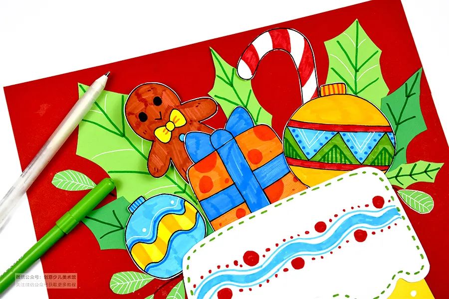 儿童画圣诞节袜子步骤大全,圣诞节的多个圣诞袜怎么画