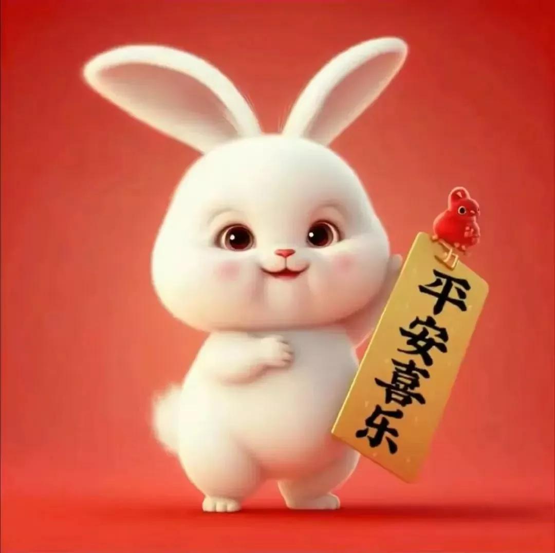 一组开心的萌兔送给大家请欣赏