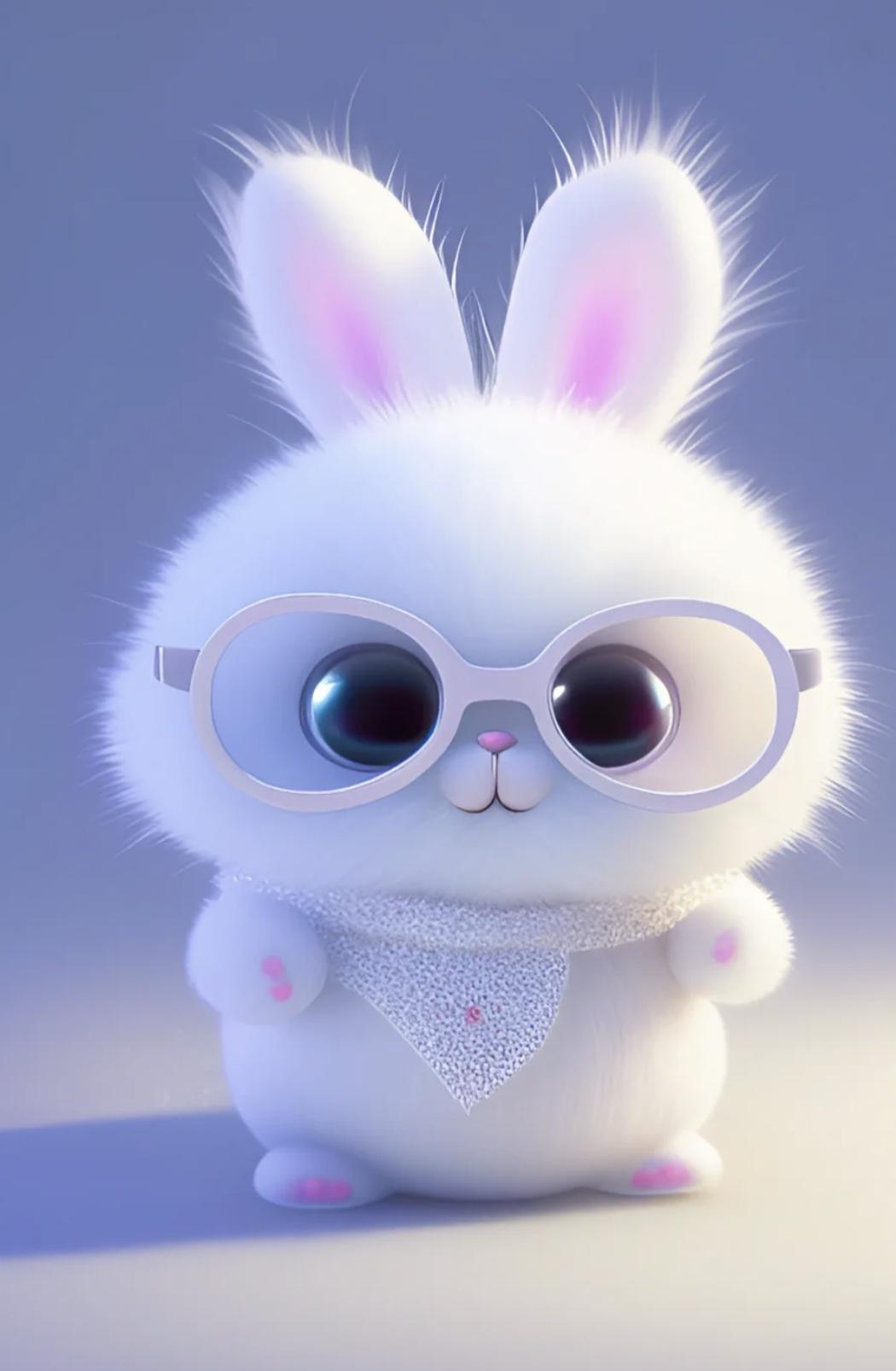 萌到爆可爱壁纸卡通兔,可爱的星空兔兔壁纸图片