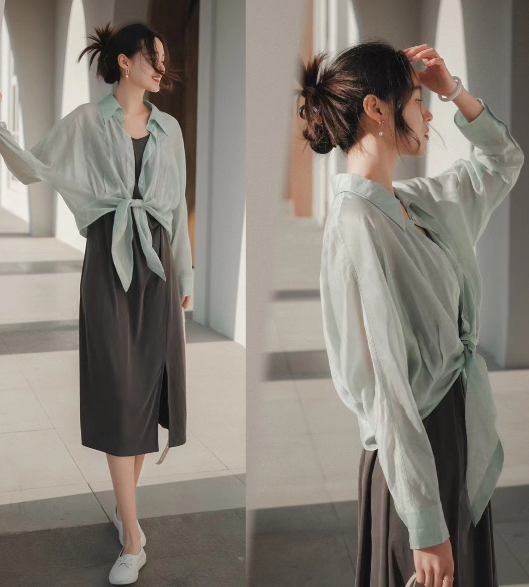 衬衫高级感轻奢几种穿搭,衬衫怎么穿好看又有范