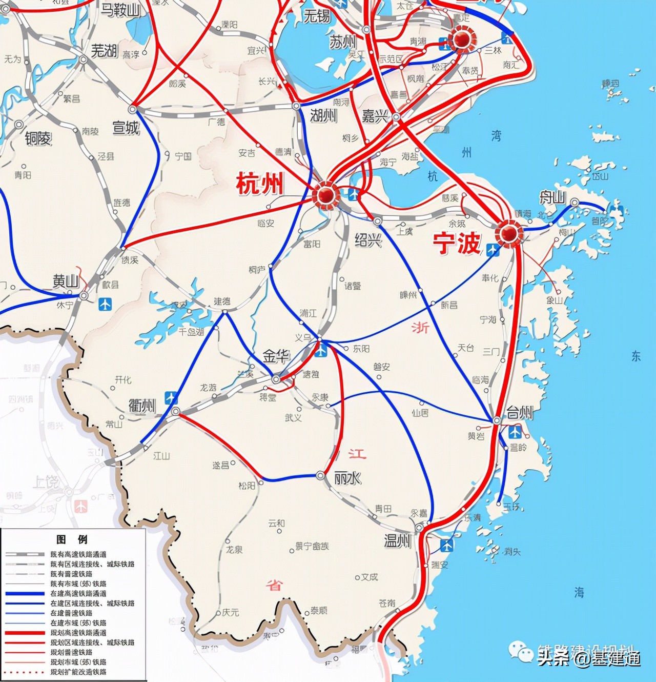 中国沿海高铁最新线路图,已经建成的350km高铁规划图