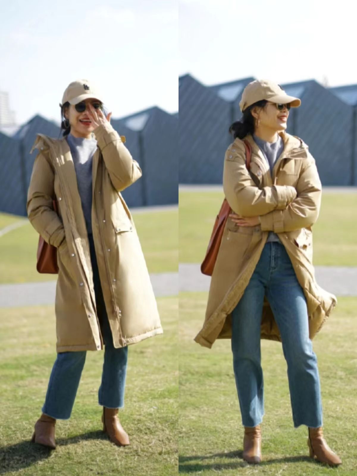 入冬了穿羽绒服,冬季高筒靴穿搭羽绒服