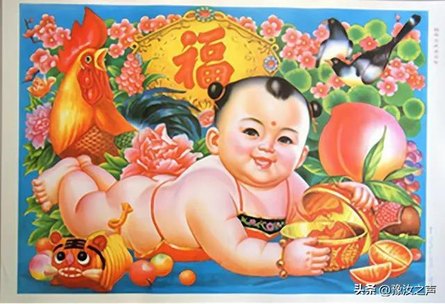 百福年画墙贴画客厅,展现新年气息的年画