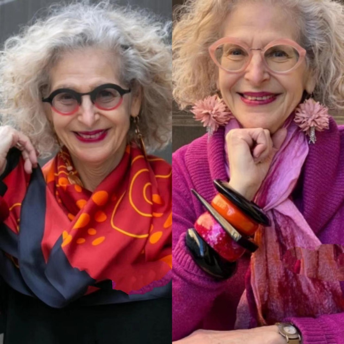 盘点潮流老奶奶穿搭,国外老奶奶牛仔时尚穿搭