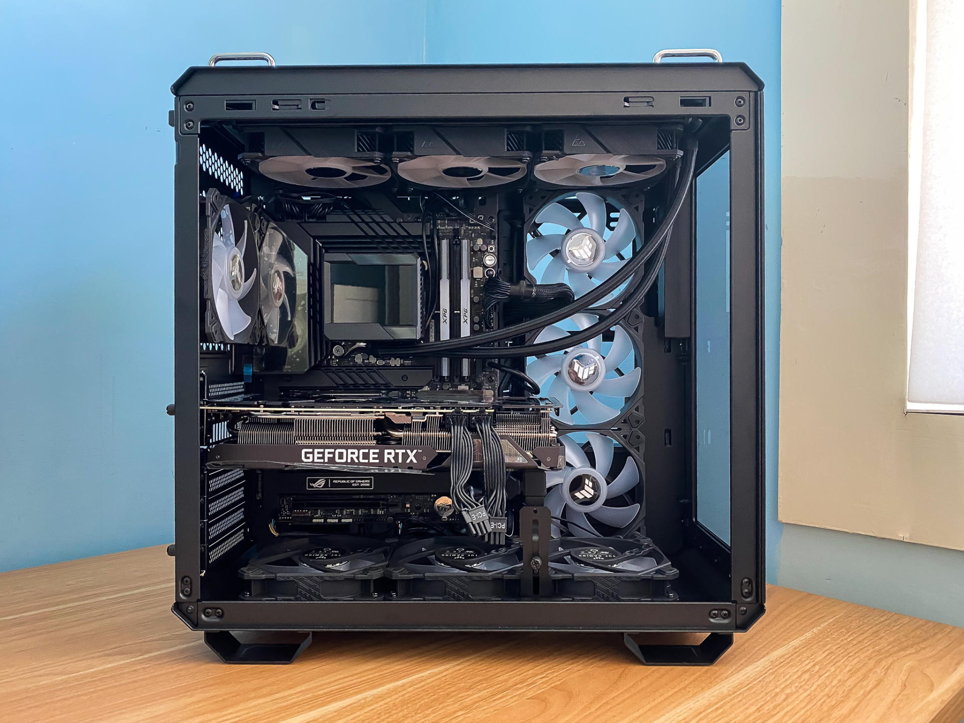 华硕tuf502机箱评测,tuf502弹药库风道布置教程