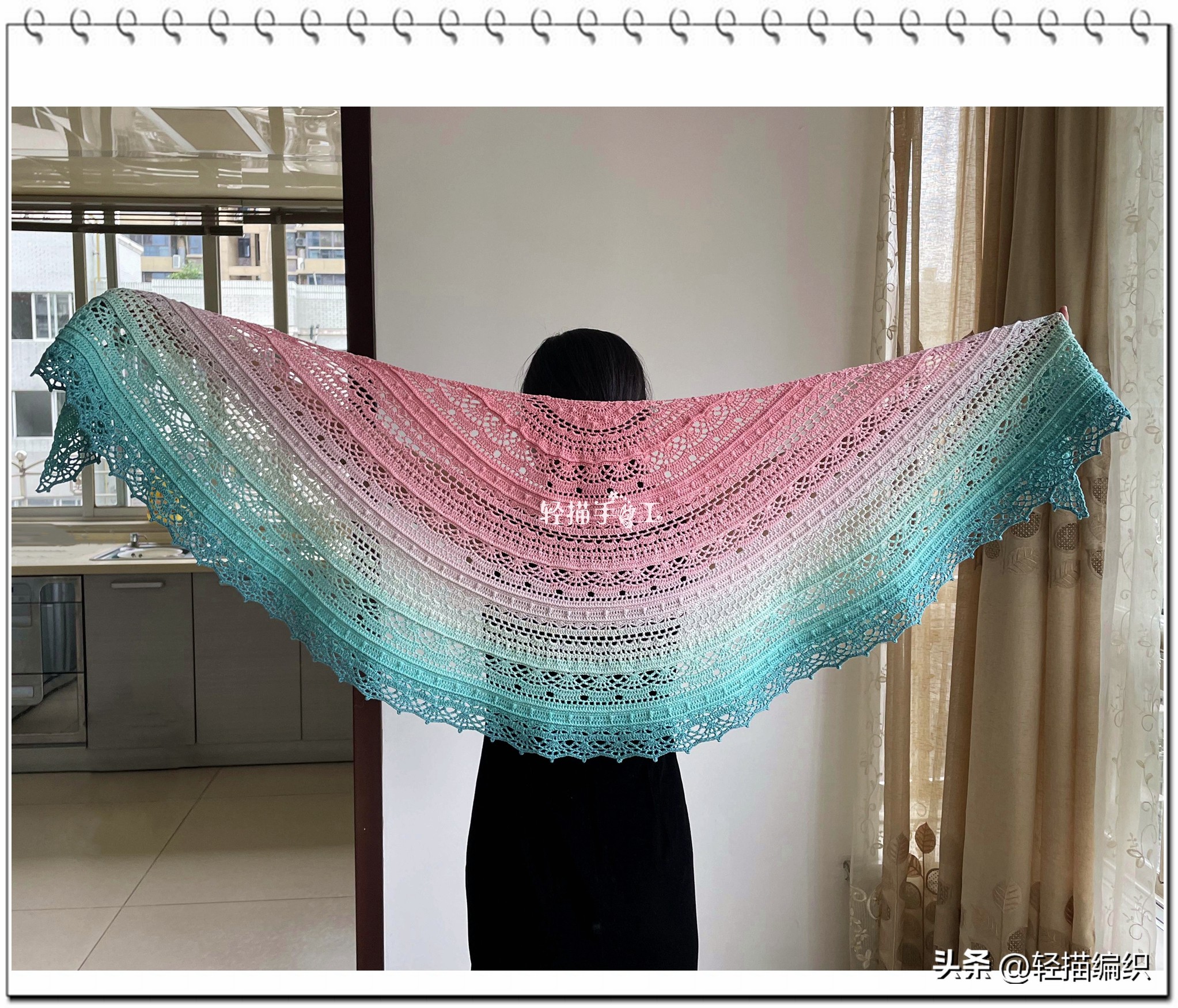 短段染披肩,长段染披肩