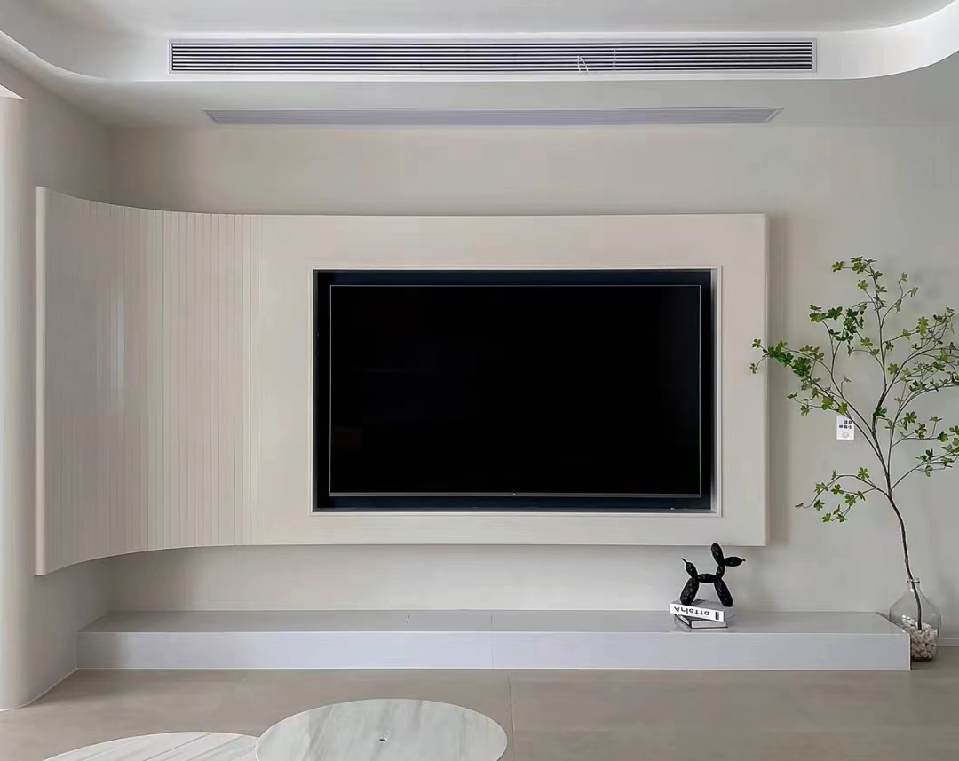 有门的电视背景墙最新设计,电视背景墙怎么设计既经济又好看