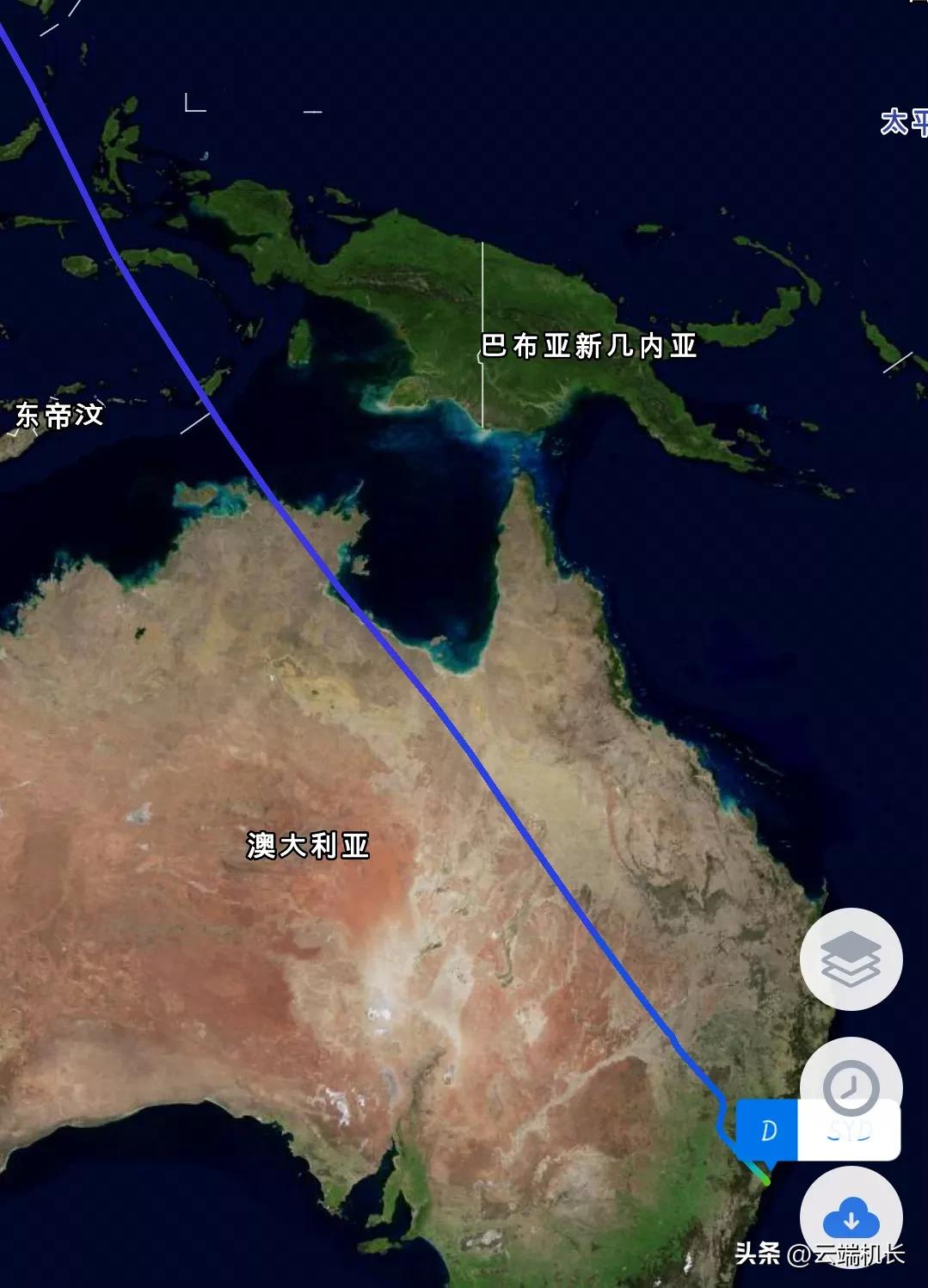 澳大利亚悉尼到广东航班,澳大利亚到中国航班航线图