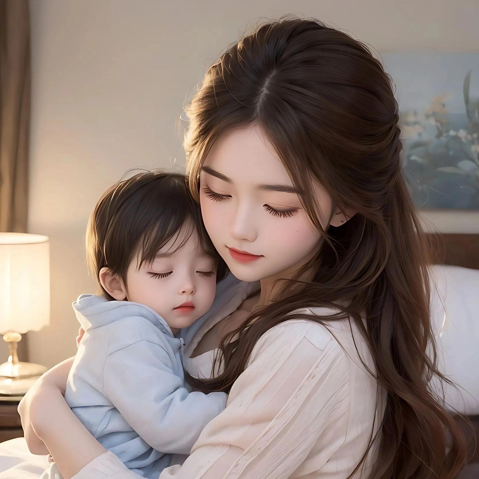 亲子准爸爸妈妈头像,亲子头像双胞胎男孩和妈妈