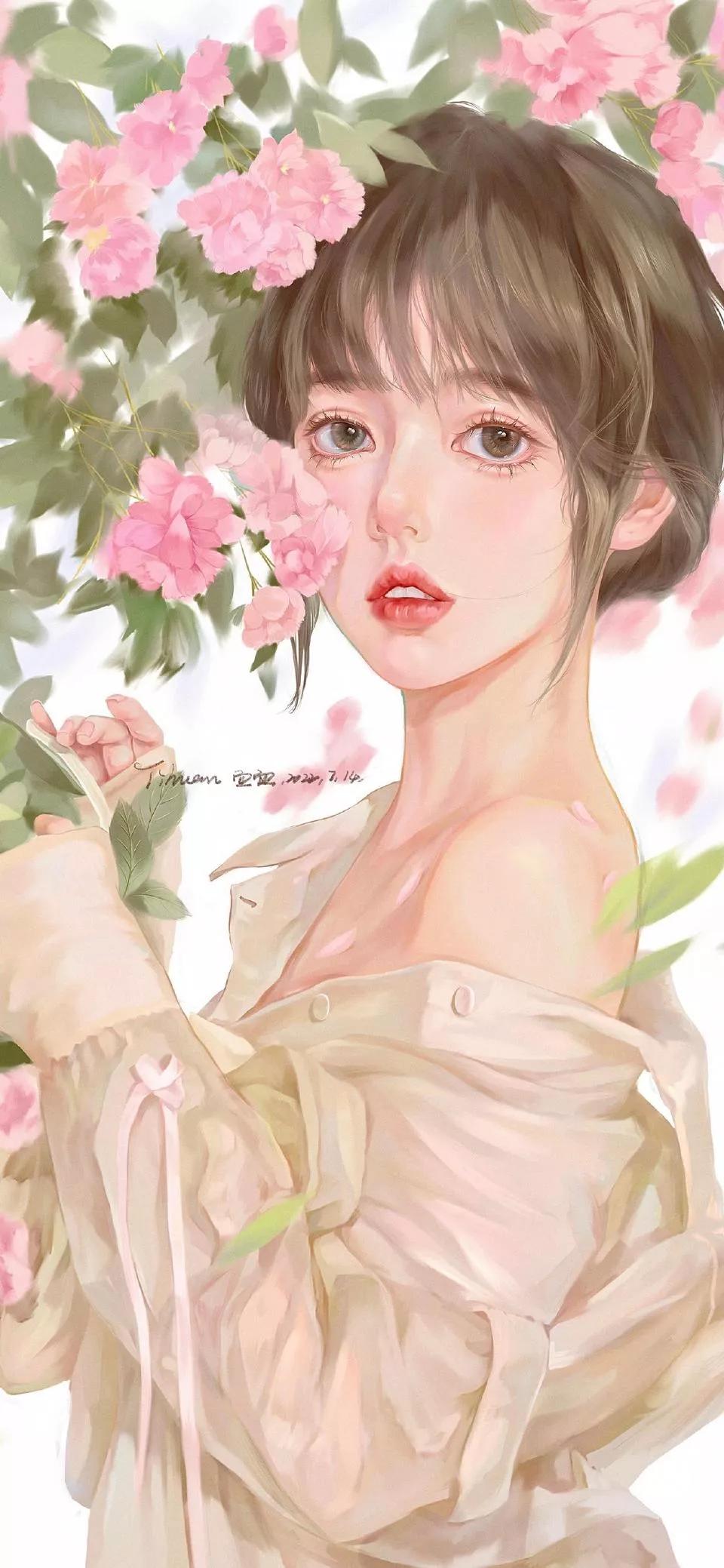 古风动漫手绘壁纸女生,女生壁纸小清新手绘