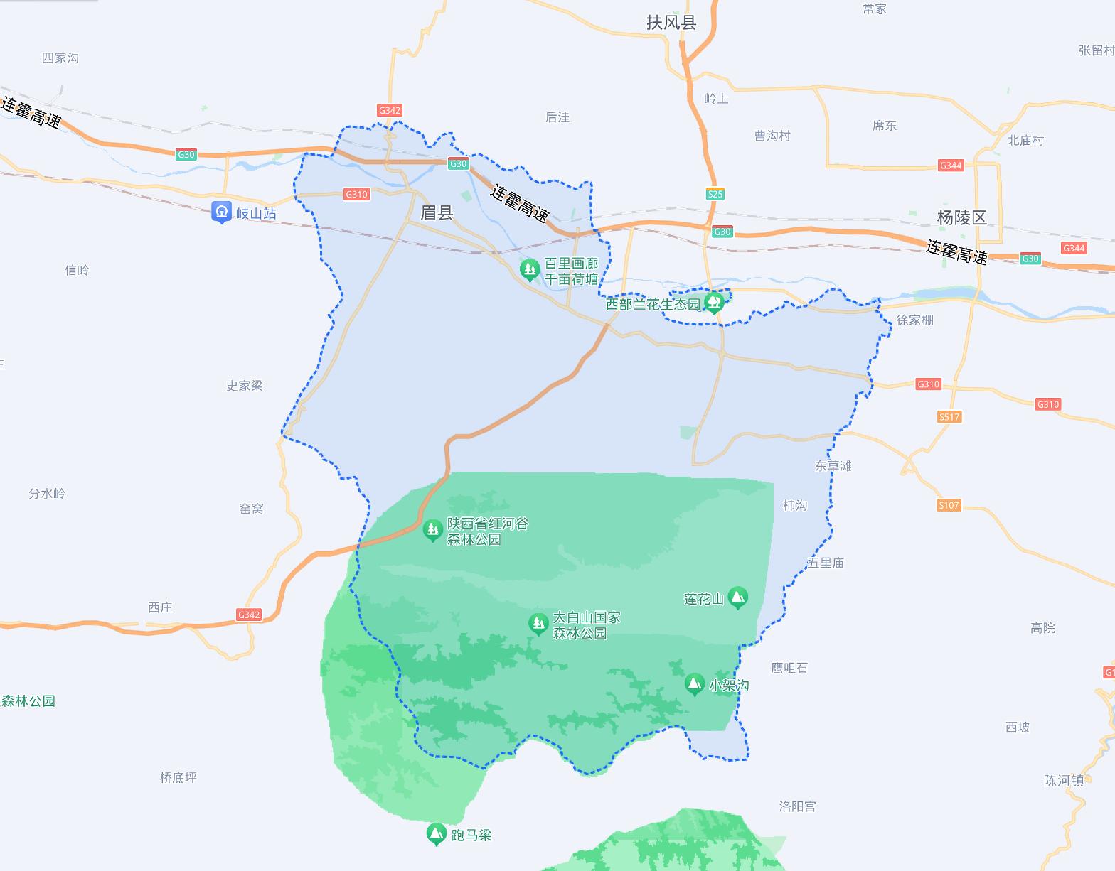 眉县定位,宝鸡眉县简介