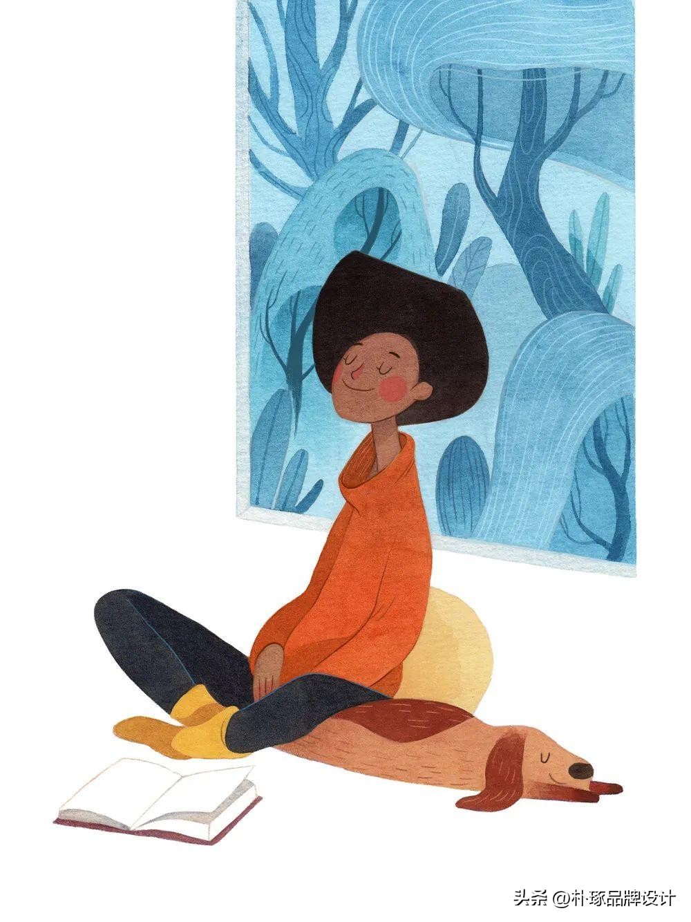 有深度意境的插画,如此清新淡雅的插画太有美感了