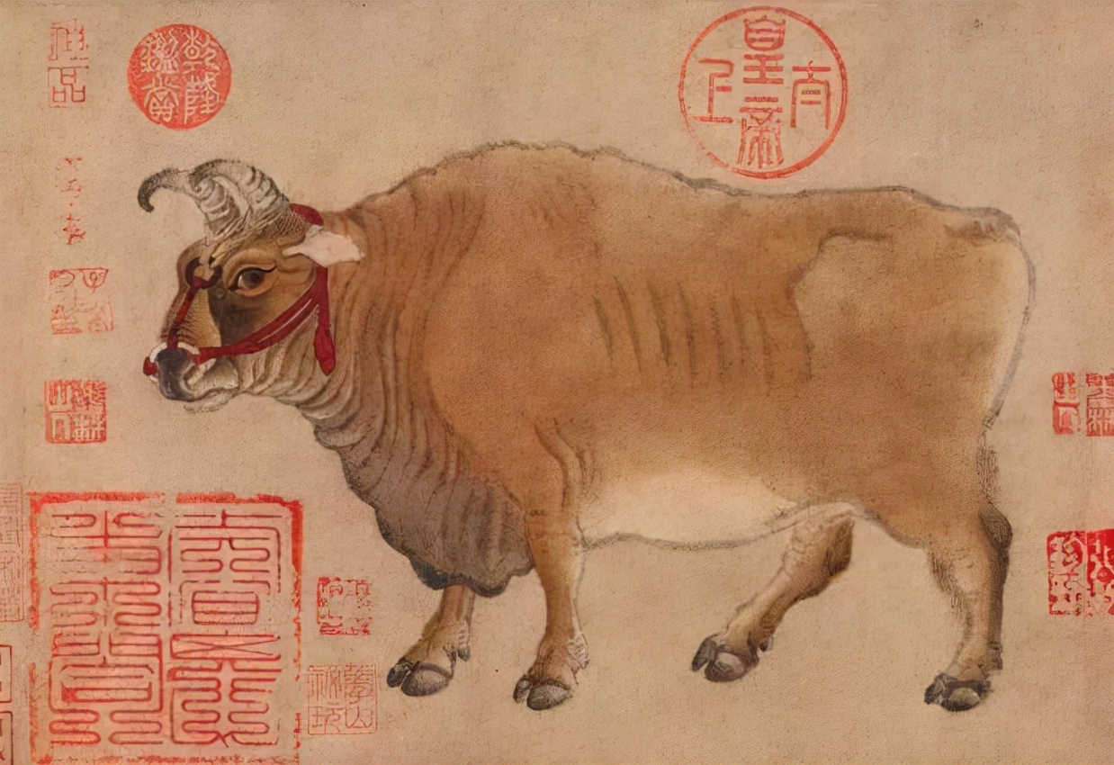 韩滉五牛图现存世有几幅,韩滉《五牛图》