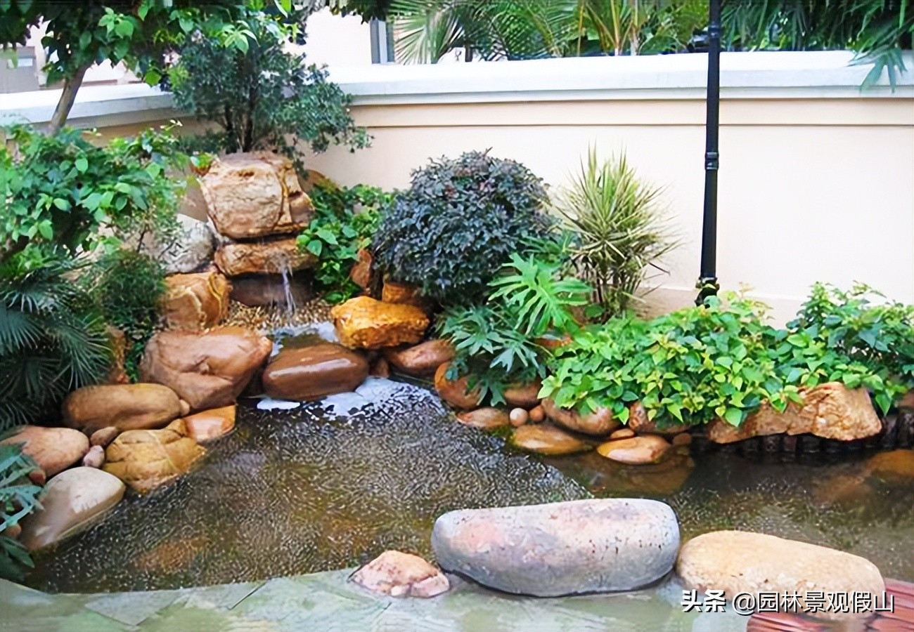 鱼池假山动手制作全过程,自己动手做室内假山鱼池