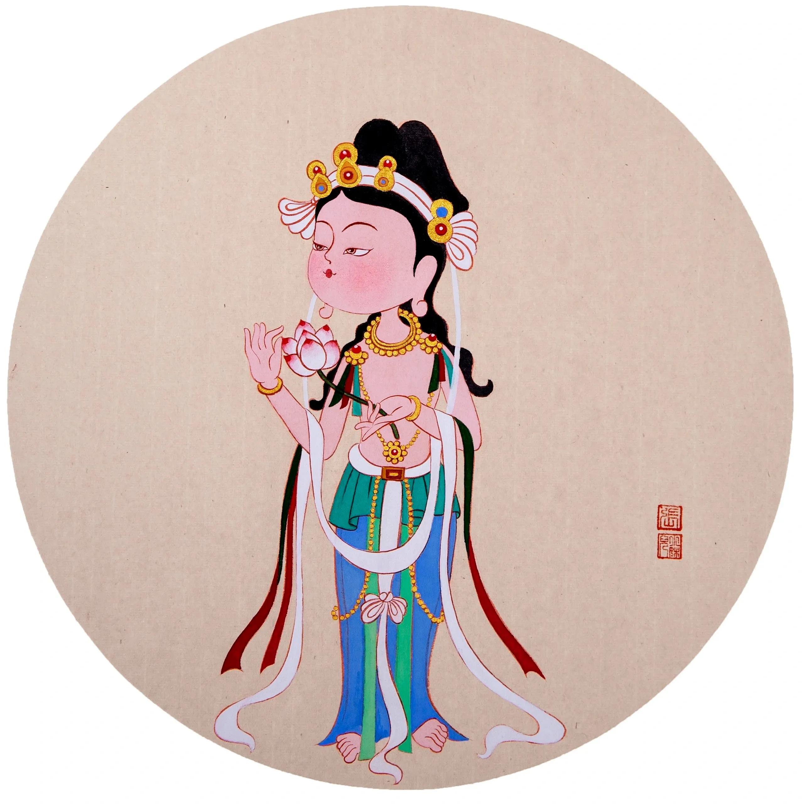 一花一世界一菩提的小和尚头像,可爱又沙雕的菩萨头像