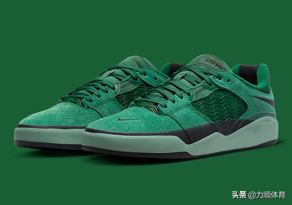 nikesb绿色系列,nike绿色麂皮仿草坪