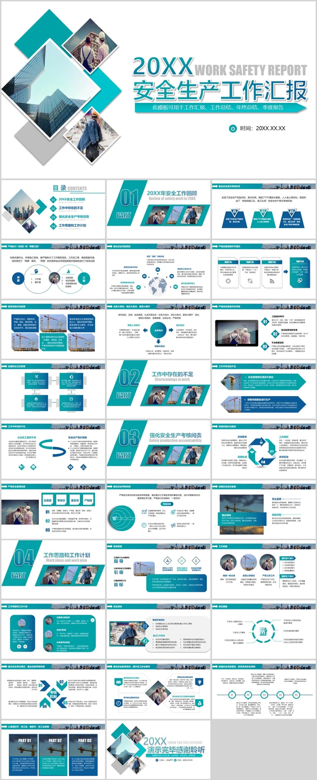 安全生产月ppt模板可编辑,安全生产月ppt模板大全免费
