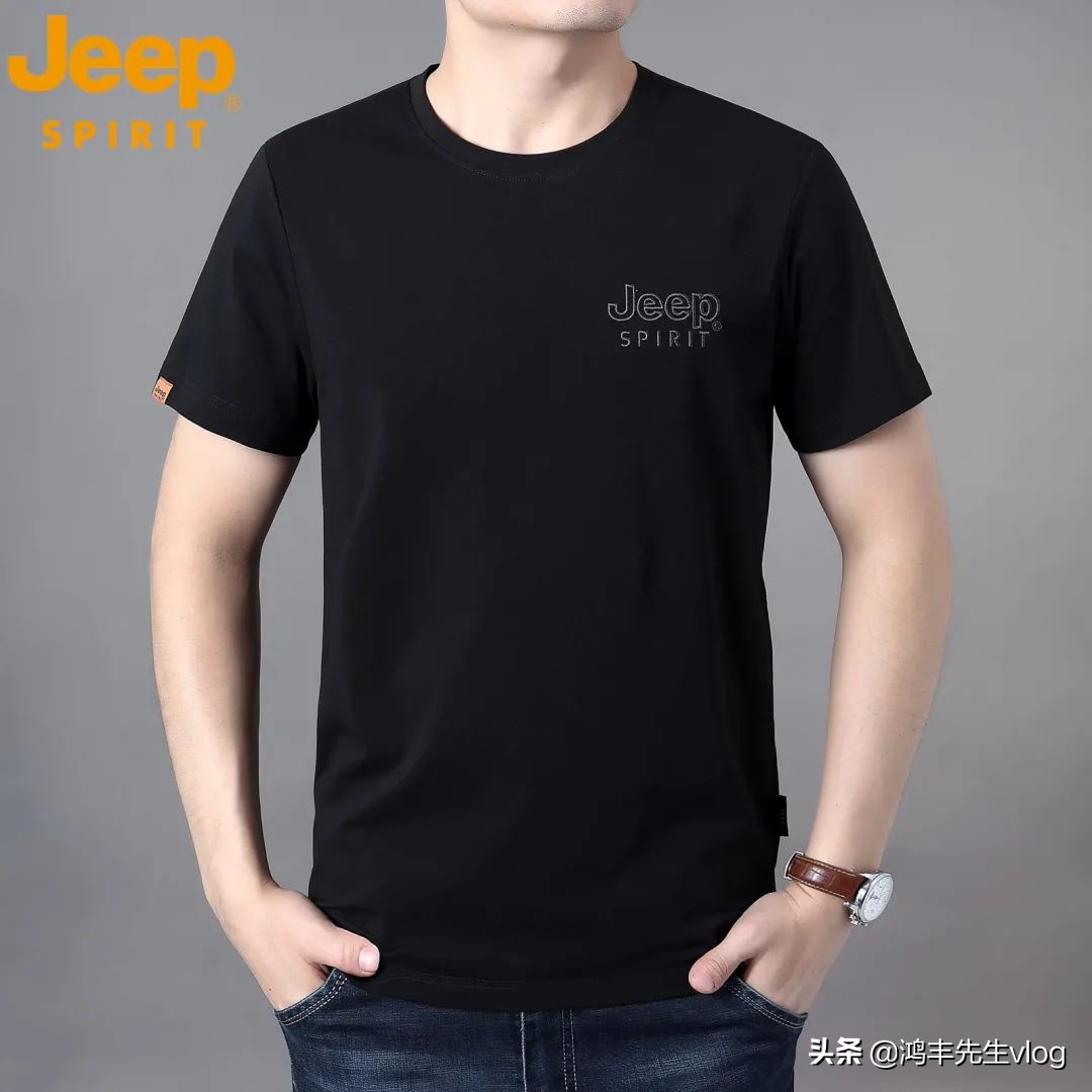 jeep短袖t恤专卖店男装翻领,jeep短袖t恤男纯棉官方正品