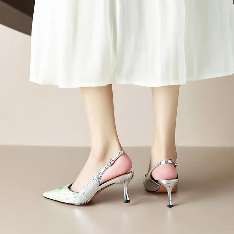 庄重细跟高跟鞋,新款小众设计细跟高跟鞋