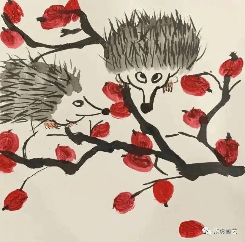 国画考级1-10级范画花鸟画,儿童国画入门范画步骤