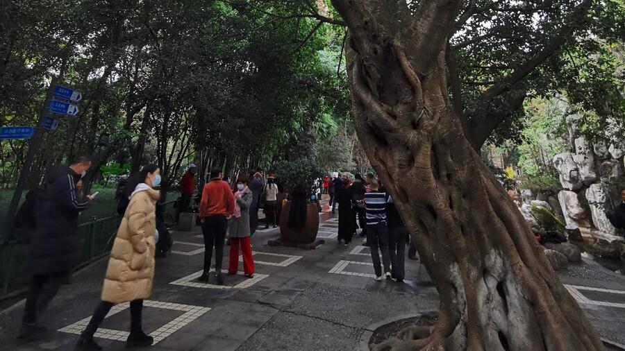 成都人民公园的导览图,走进成都的视频