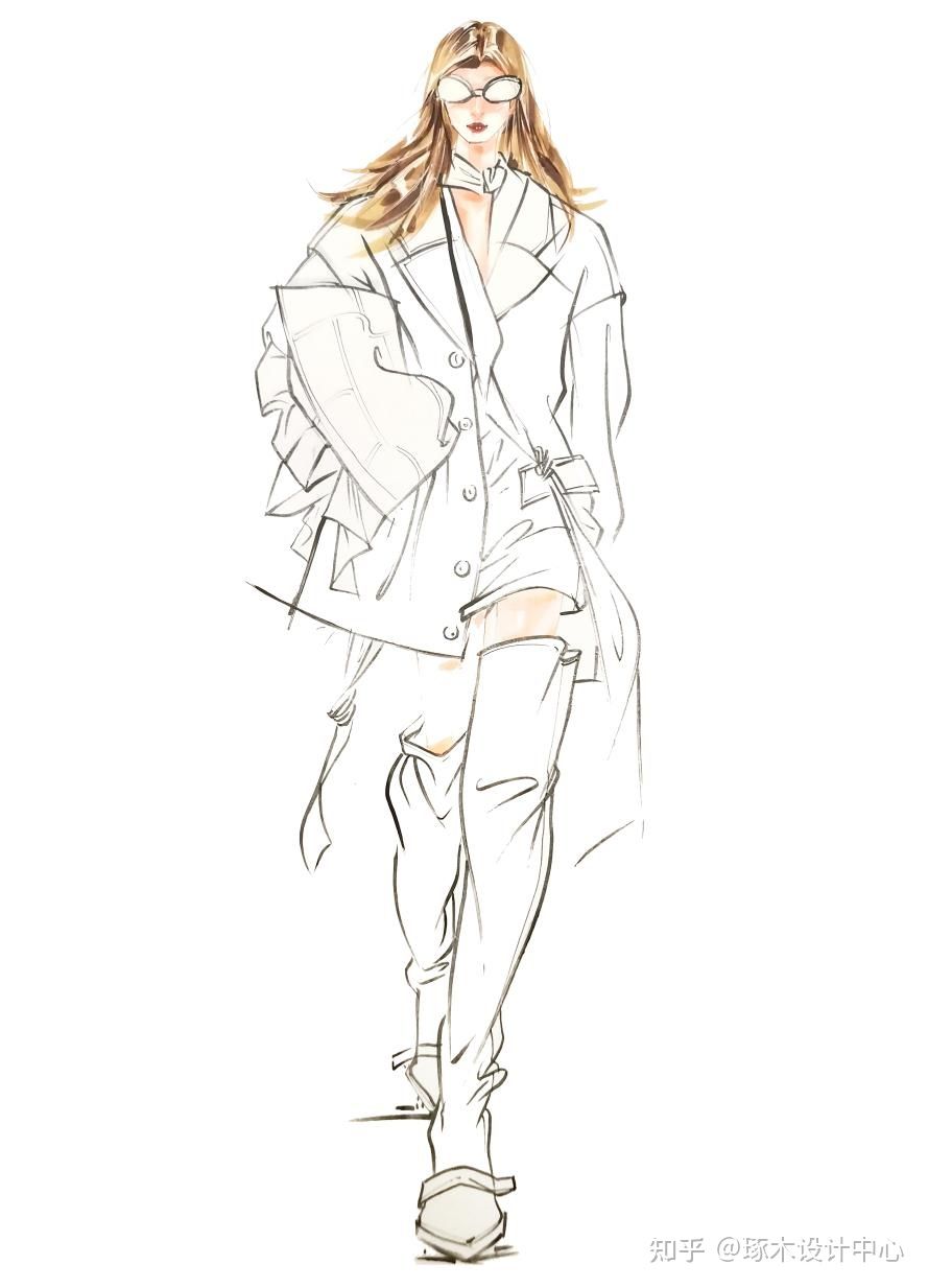 服装设计手绘图怎么学,2021北服服装设计考研手绘题