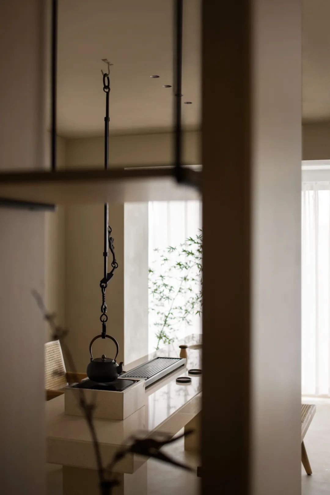 煮茶茶室禅意设计,一线江景茶室设计案例