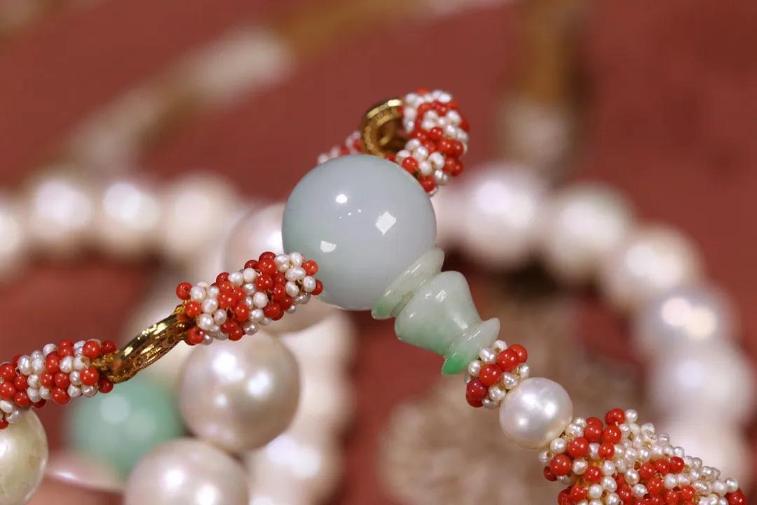 明清翡翠老朝珠,清代老翡翠朝珠