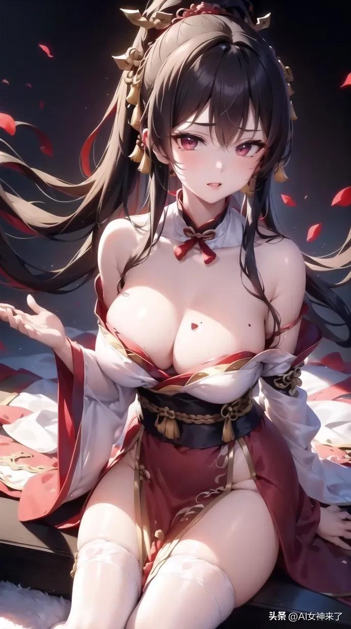 古风汉服美女高清壁纸,可爱二次元画风汉服女手机壁纸