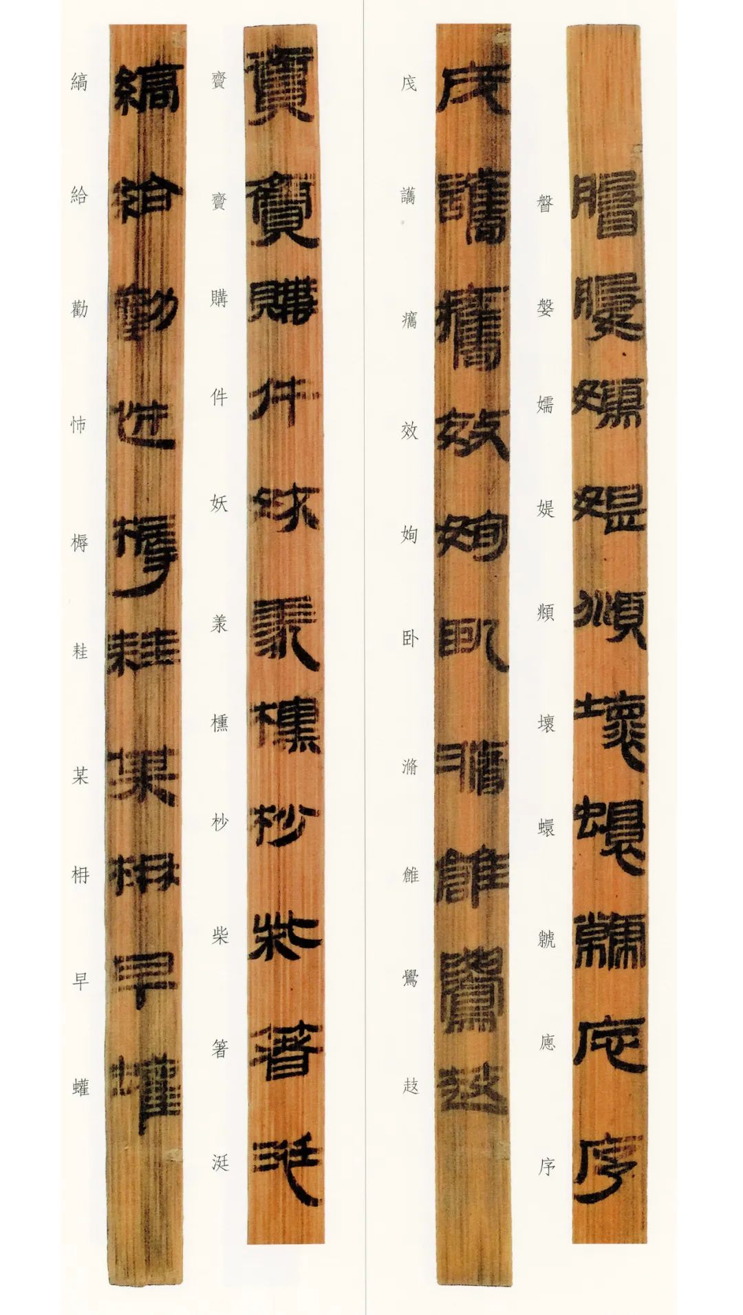 西汉竹书,西汉竹简草隶书法作品