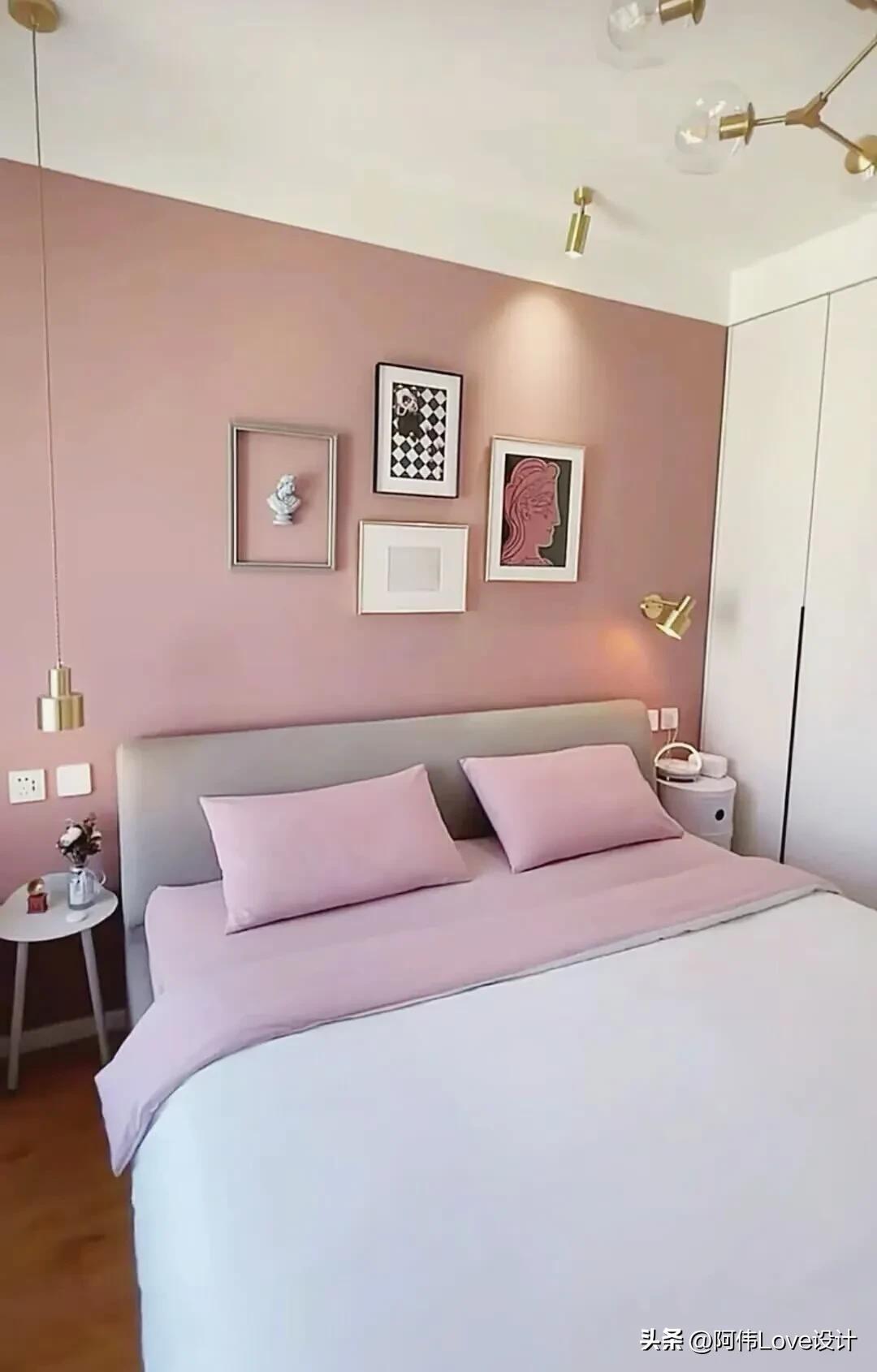 卧室墙面漆颜色搭配,婚房卧室窗帘颜色搭配