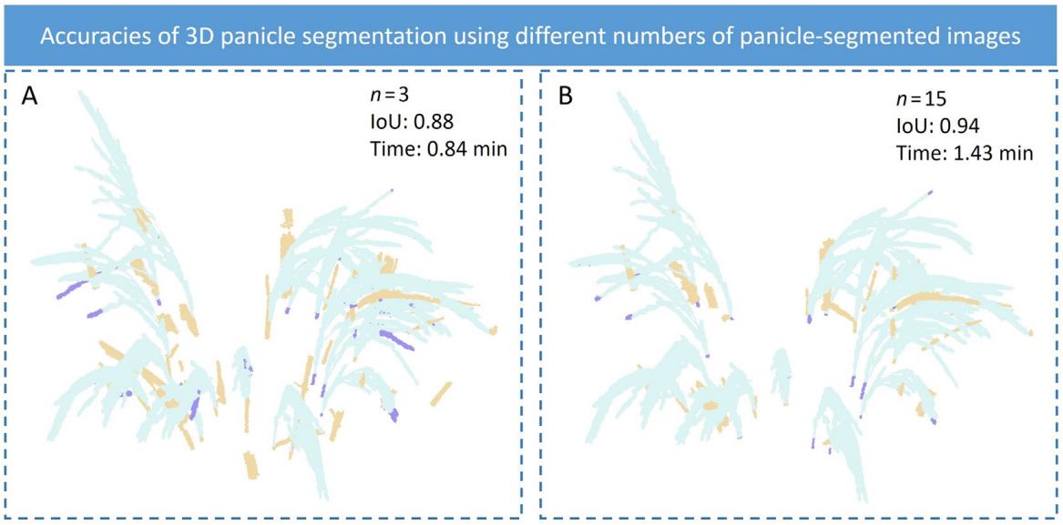 一种基于学习、轮廓形状和超体素聚类的低成本水稻穗三维建模方法