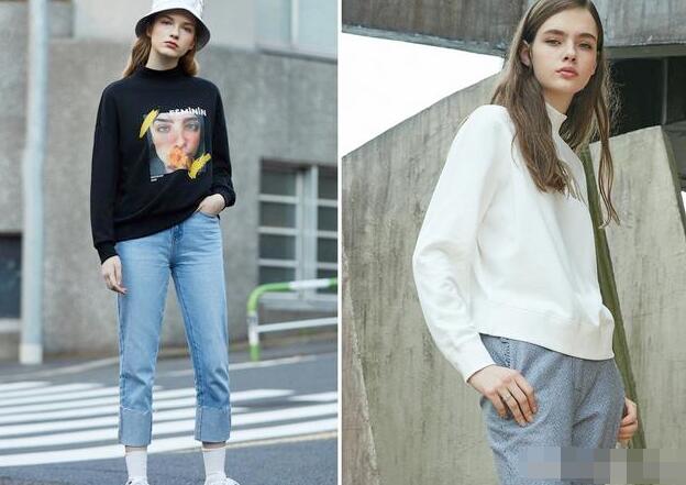 卫衣领口的刺绣图案,卫衣圆领重磅小领口