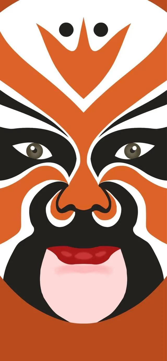 主题壁纸京剧脸谱,国潮京剧脸谱卡通壁纸