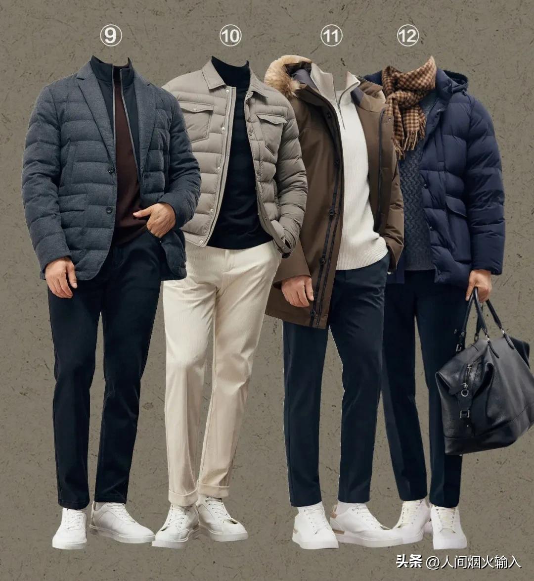 男冬季羽绒服穿搭思路,男士运动品牌冬季羽绒服