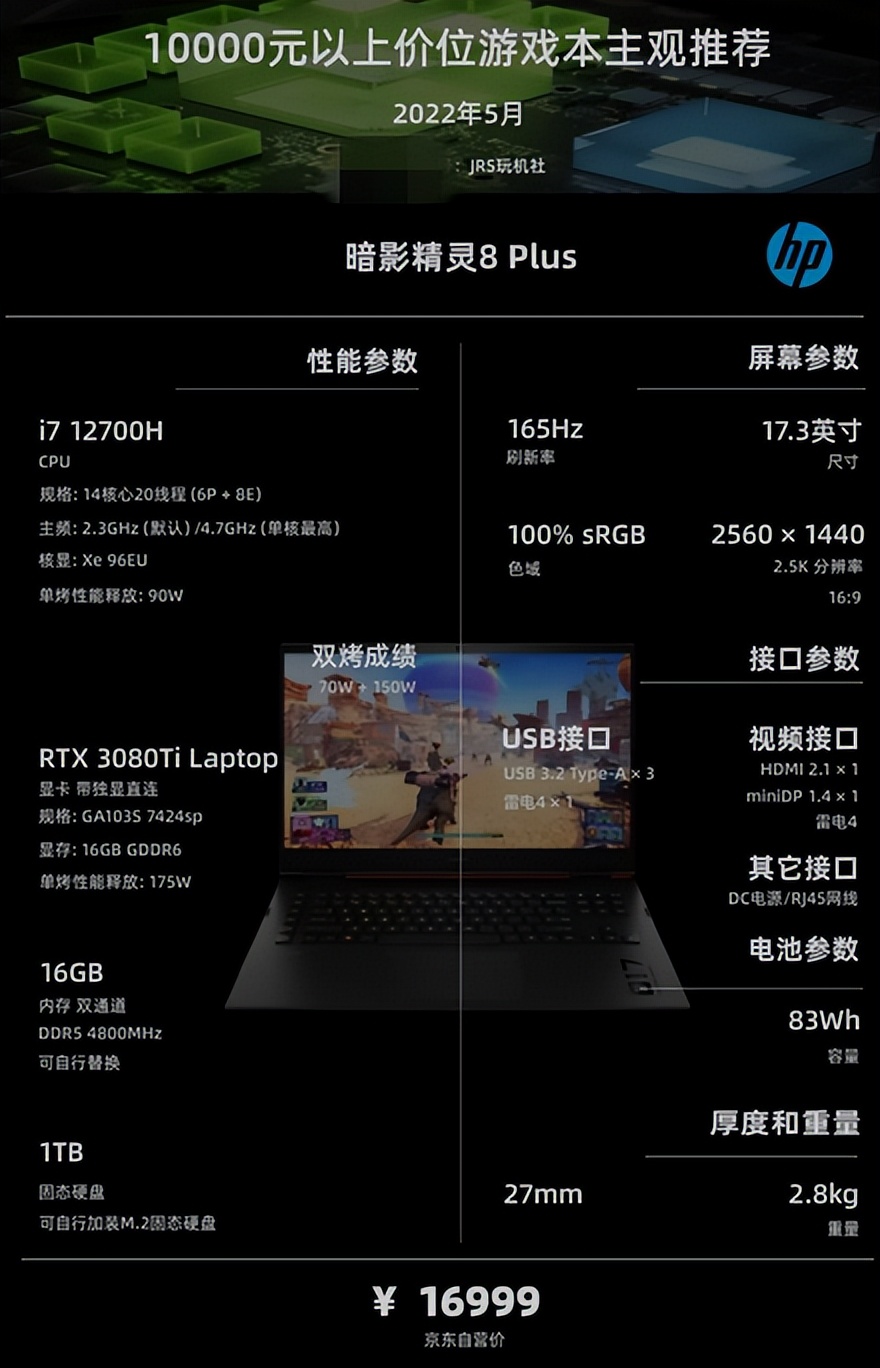 2022年新款游戏笔记本电脑推荐,笔记本电脑2022年选购指南